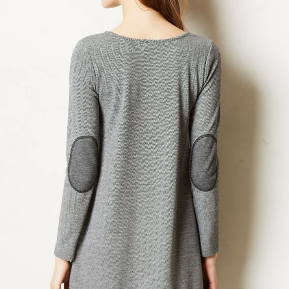 Anthropologie Gray Mini Dress size L - Picture 2 of 5